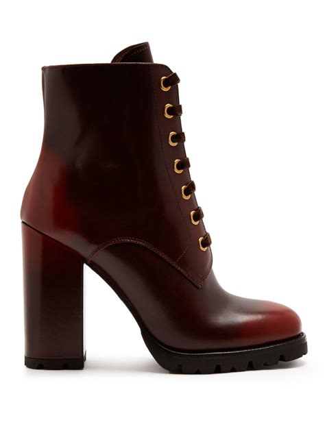 Prada leather ankle boots